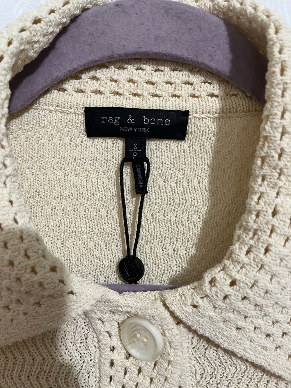 rag & bone Cream and Brown Striped Knit Cardigan - Picture 4 of 8